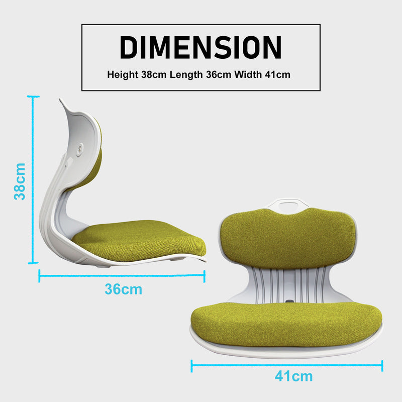 Samgong Lime Slender Chair Posture Correction Seat Floor Lounge Stackable