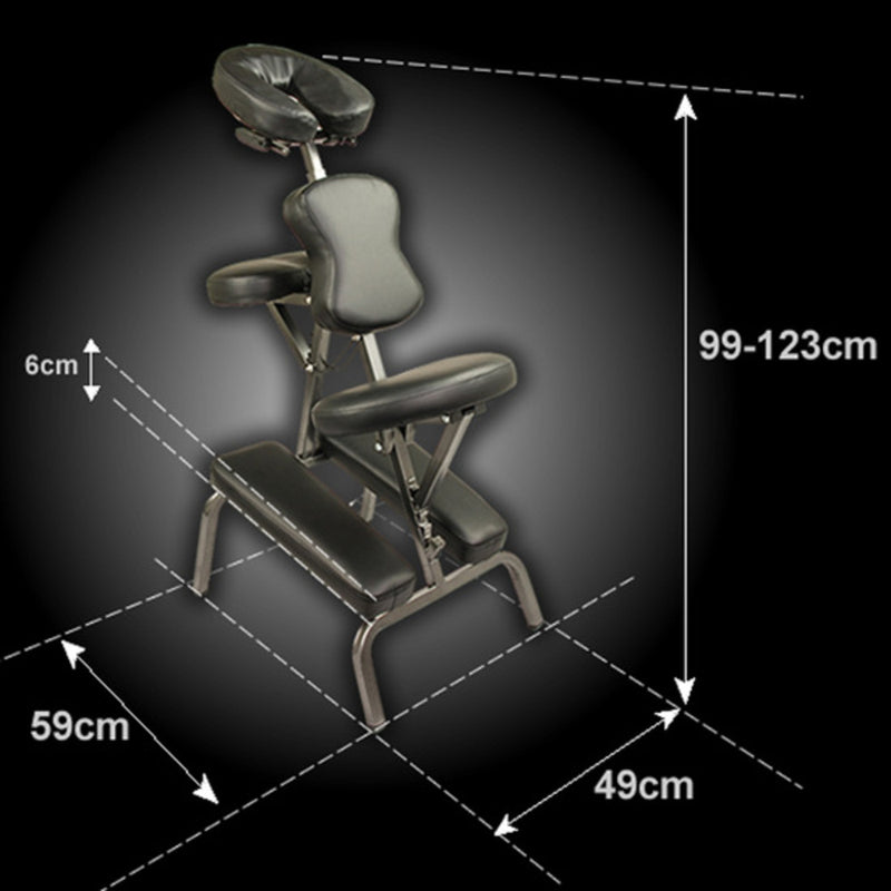 Forever Beauty Black Portable Beauty Massage Foldable Chair Table Therapy Waxing Aluminium