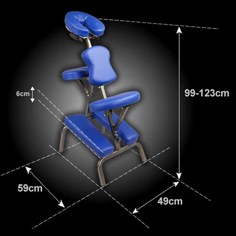 Forever Beauty Blue Portable Beauty Massage Foldable Chair Table Therapy Waxing Aluminium