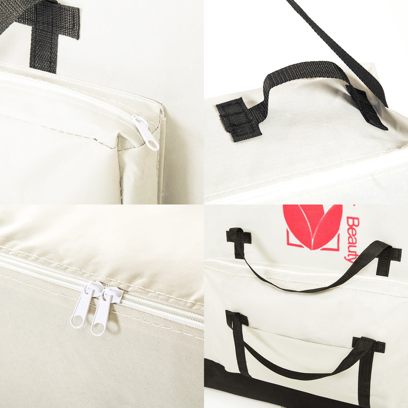 Forever Beauty White Massage Table Bed Delux Carry Bag Portable Wheeled 75cm