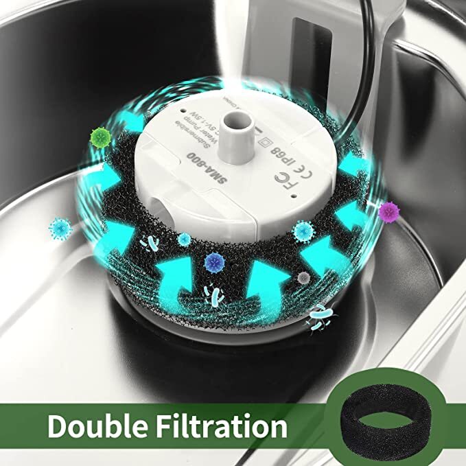 YES4PETS 16 x Pet Dog Cat Fountain Filter Replacement Activated Carbon Exchange Filtration System Automatic Water Dispenser Compatible