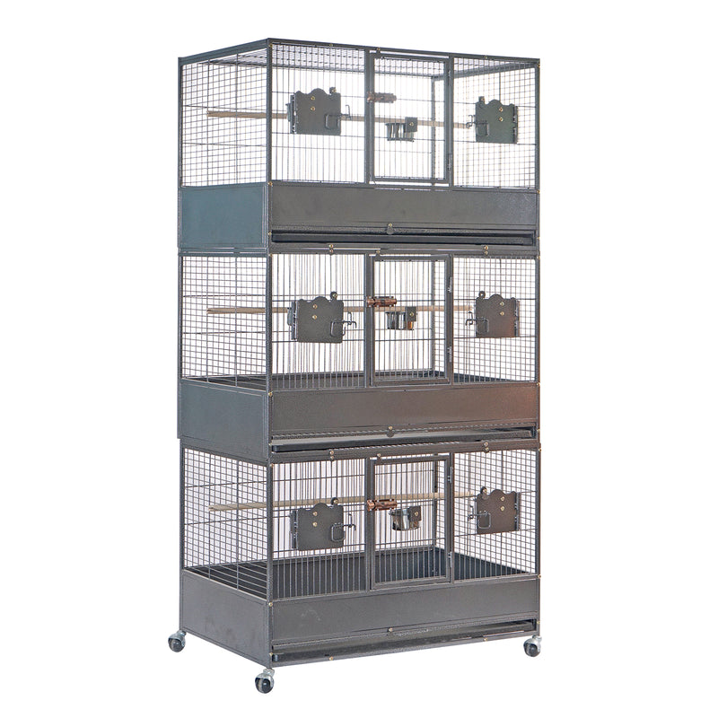 YES4PETS 180cm XXL Triple Stackers Breeding Bird Parrot Cage Aviary Cockatoos