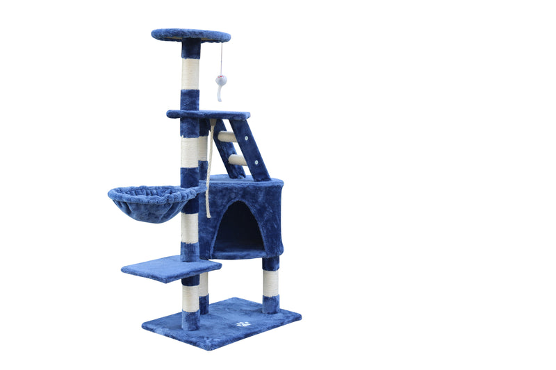 YES4PETS 120 cm Multi level Cat Kitten Scratching Post Tree-Blue