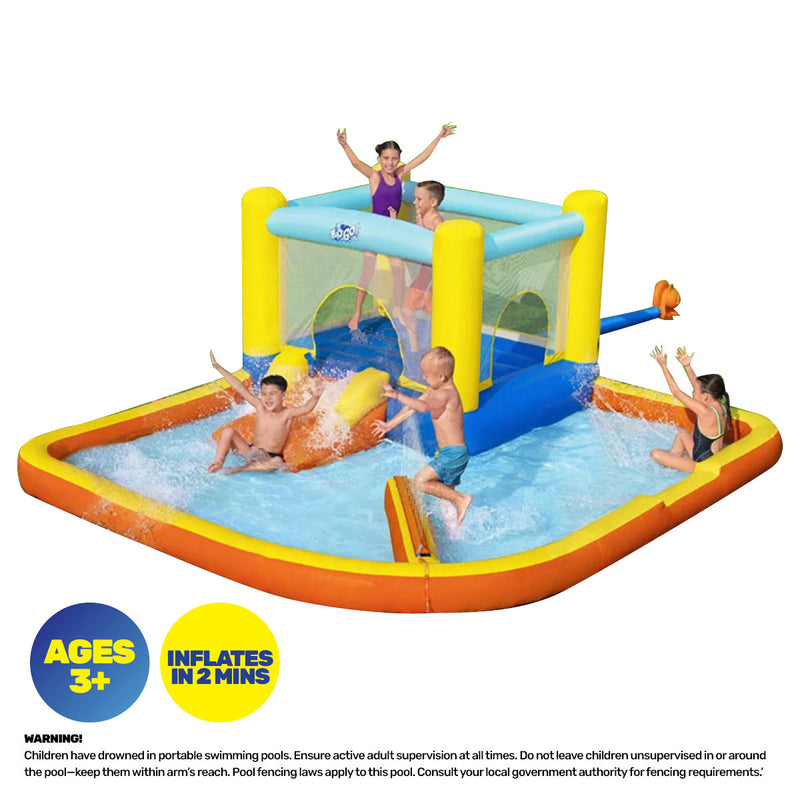 Bestway H2OGO! Bounce Water Park Inflatable Pool Slide w Electric Blower