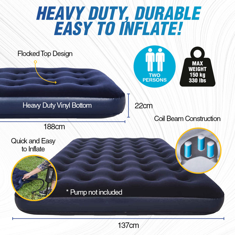 Bestway Double Inflatable Air Bed Indoor/Outdoor Heavy Duty Durable Camping