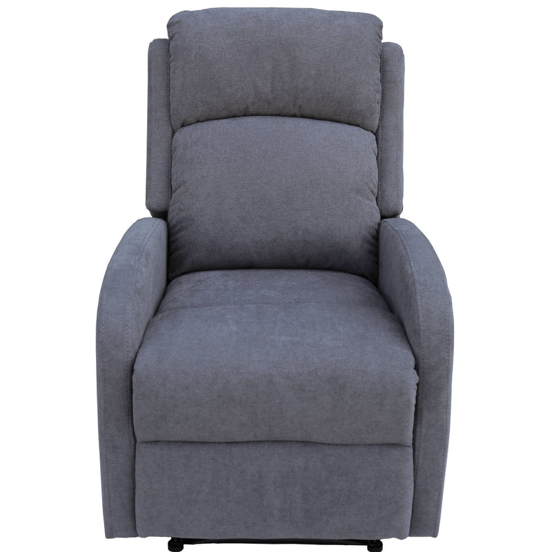 Maxcomfy Fabric Manual Recliner Lounge Arm Chair - Mid Grey