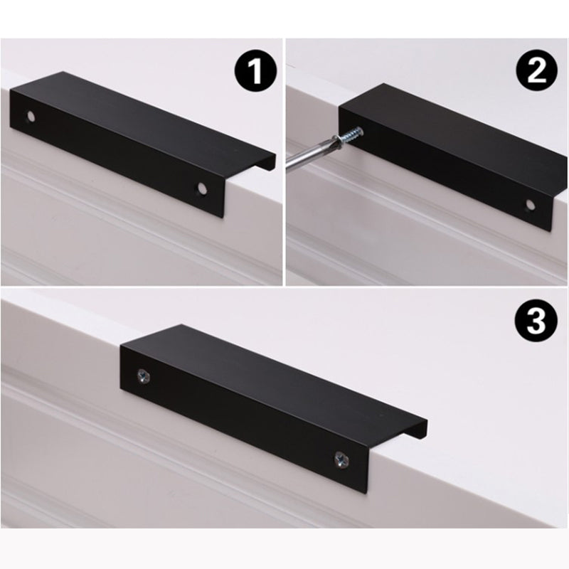 Aluminum Kitchen Cabinet Bar Handles  Drawer Handle Pull black hole to hole 256mm