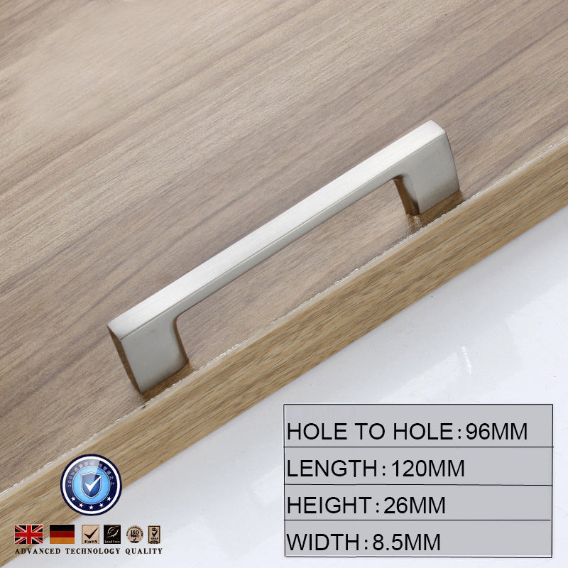 Brushed Nickel Kitchen Door Cabinet Drawer Handle Pulls 96MM