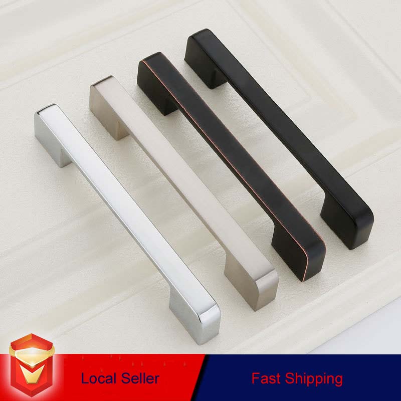 Zinc Kitchen Cabinet Handles Drawer Bar Handle Pull black+copper color hole to hole size 96mm