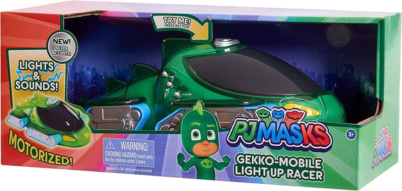 PJ Masks Motorized Light Up Racers Gekko with Lights & Sound
