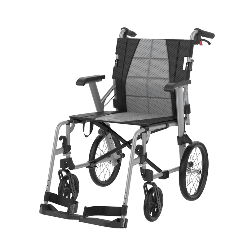 Socialite Folding Wheelchair - Silver