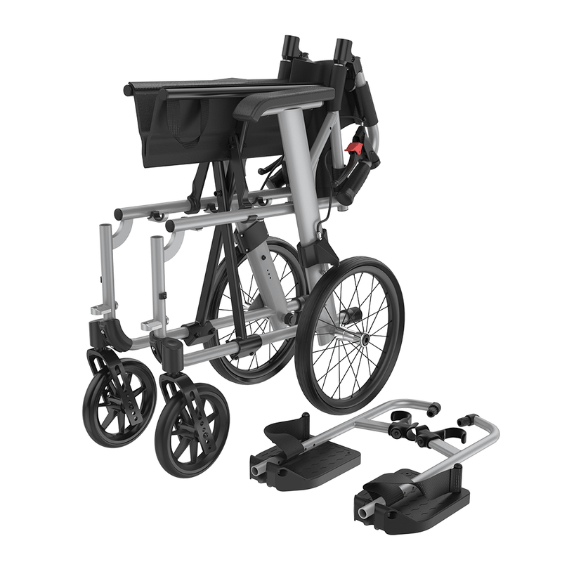 Socialite Folding Wheelchair - Silver