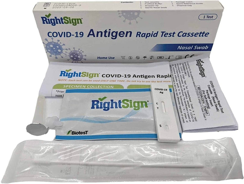 RightSign High Sensitivity Rapid Antigen Test RATs (Nasal Swab) – 10 Pack
