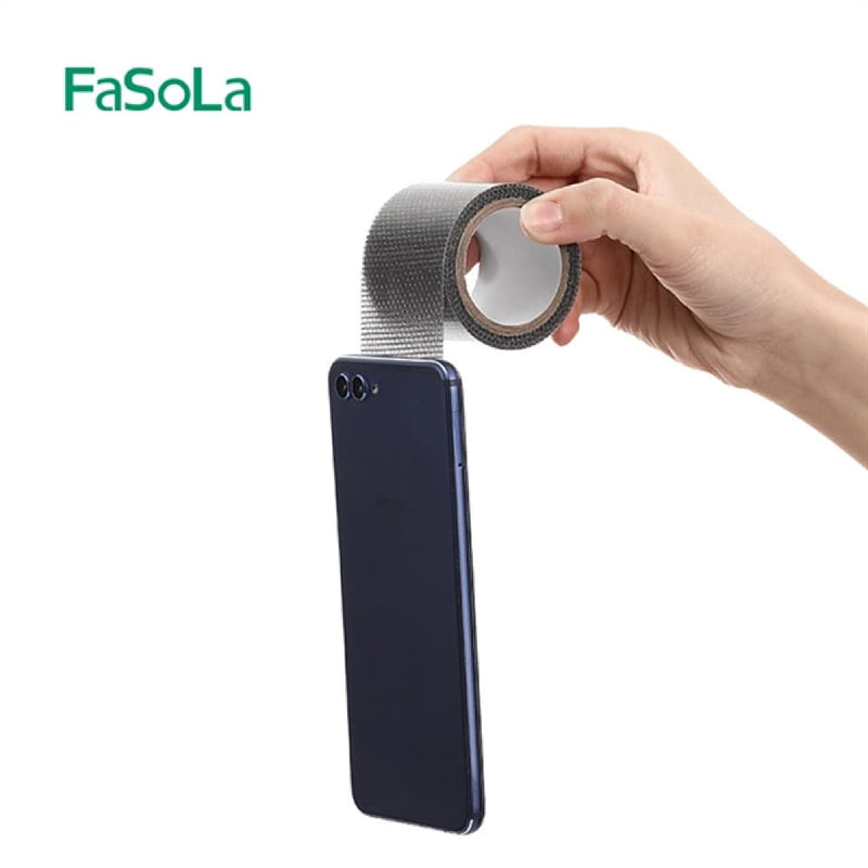 Fasola Reel Screen Window Hole Stickers Grey Color 5*200cm