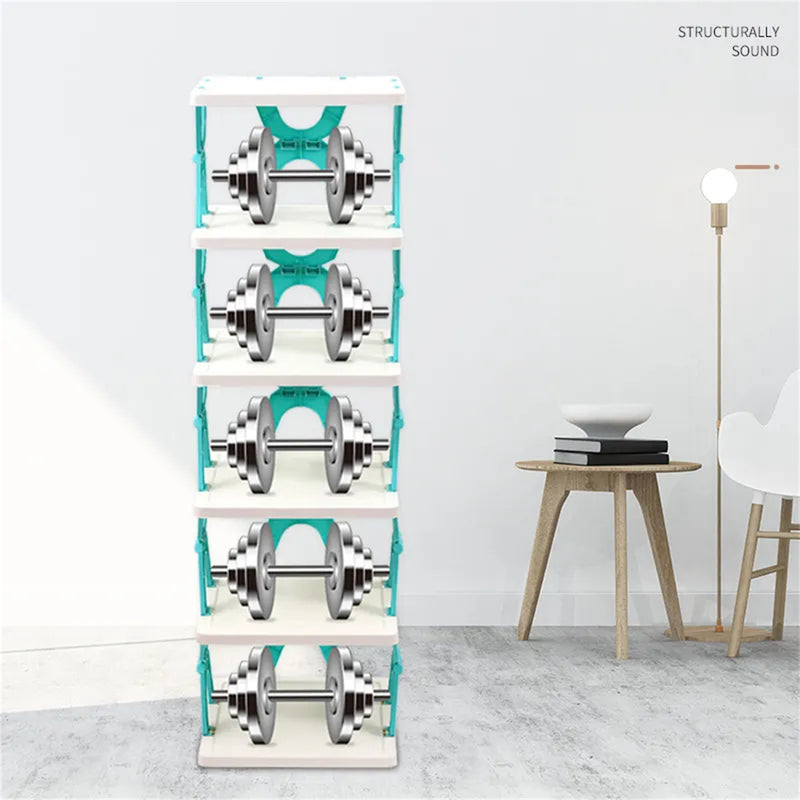 A+Living Folding Shoe Rack Household Doorway Balcony Simple Perforate Multi Layer