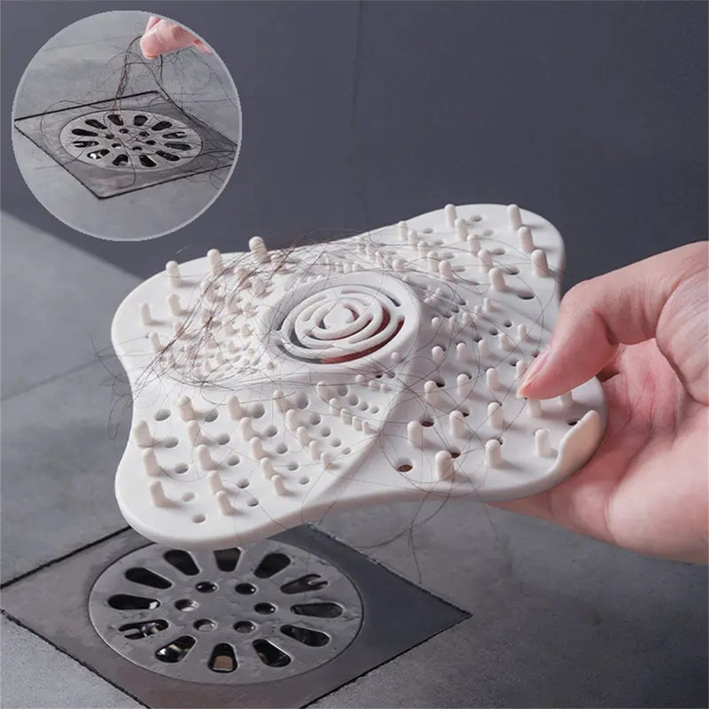 A+Living Anti Blocking Filter Toilet Odor Proof Silicone Drain Cover Kitchen Sink White