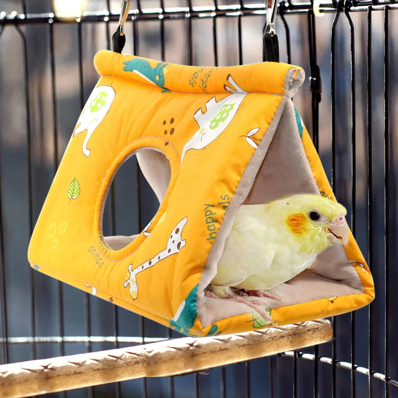Pawfriends Bird Sleep Cotton Nest Cage Hut Pet Hammock Hang Cave Bed Parrot Warm Tent S AU