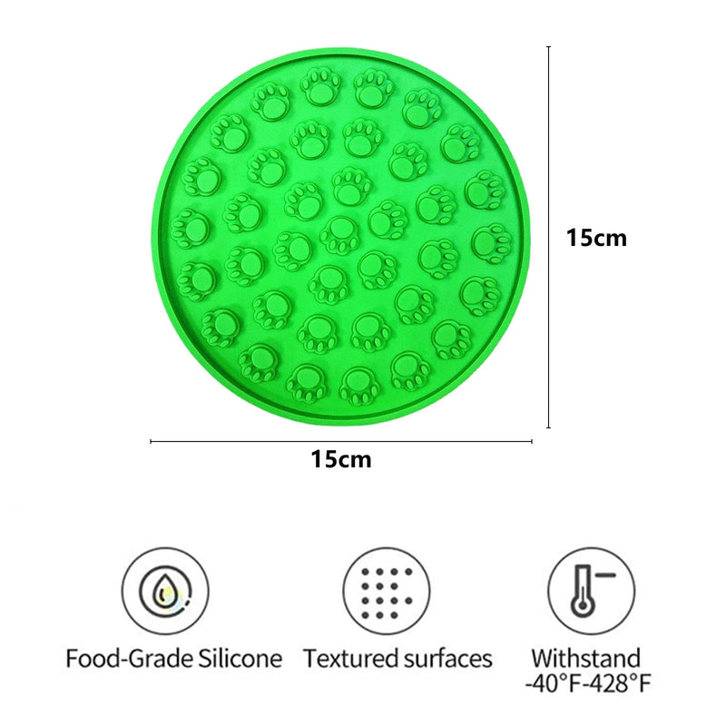 Pawfriends Silicone Dog Cat Pet Licking Pad Anti-Anxiety Slow-Feeding Licking Pad Green