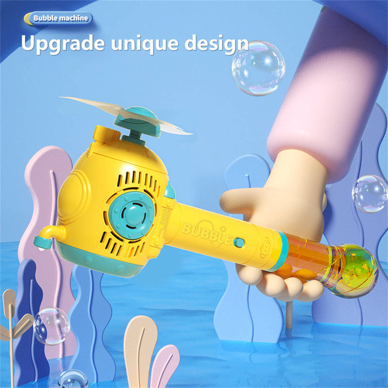 Bubblerainbow Full-Automatic Submarine Windmill Bubble Machine Children&