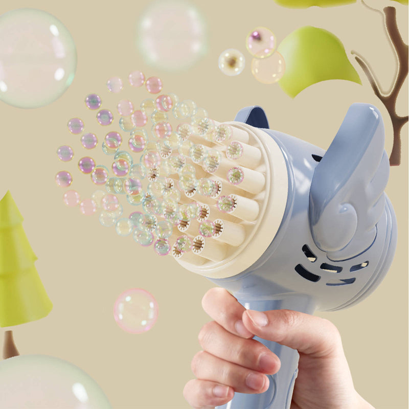 Bubblerainbow 23-Hole Angel Bubble Hammer Gatling Bubble Machine Children&