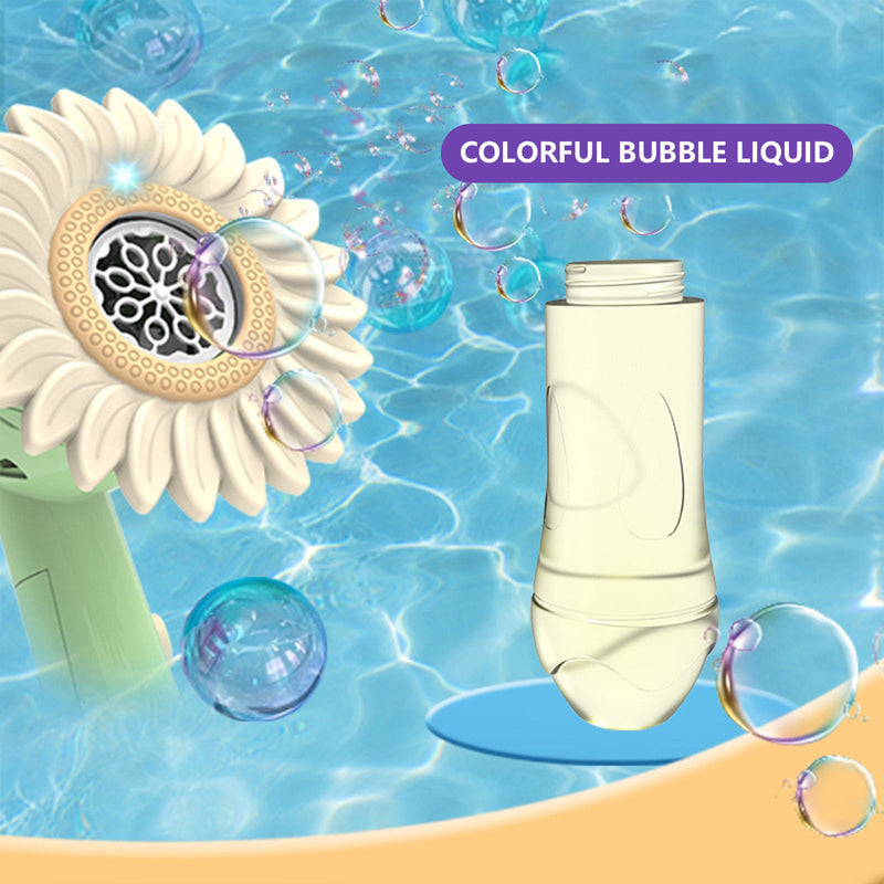Bubblerainbow Sunflower Bubble Machine Handheld Water Bubble Machine Kids Summer Toys Green