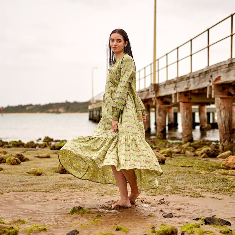 Cotton Maxi Dress Summer Dress Boho dress Gift for her Long Boho Dress Women Kimono Wrap Dress Valentine Mother&