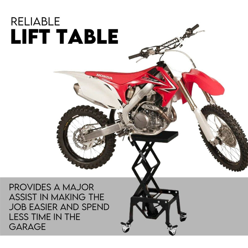 Motorcycle Scissor Lift Stand 135kg Hydraulic Motorbike Lifter Dirt Bike Jack