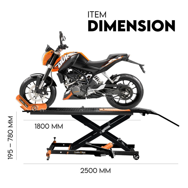Motorcycle Lift Table Hydraulic 500kg Bike Jack Mechanic Stand Hoist Lifter