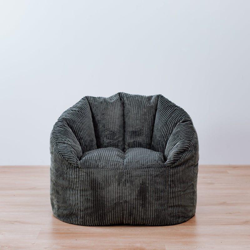 Corduroy Tub Chair Bean Bag - Charcoal