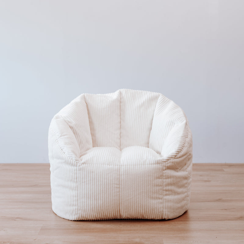 Corduroy Tub Chair Bean Bag - Ivory