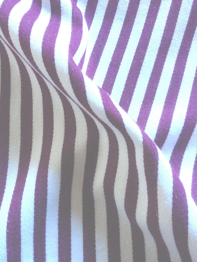 Dandi Fuchsia Plum Purple & White Striped Cushion Cover 40x40cm