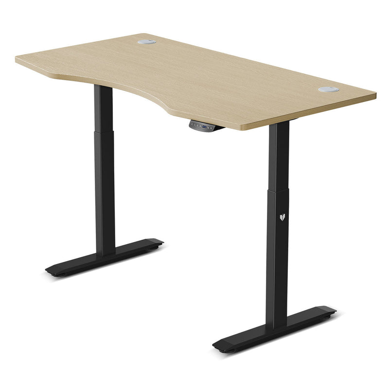 Lifespan Fitness ErgoDesk Automatic Standing Desk 1500mm (Oak) + Cable Management Tray