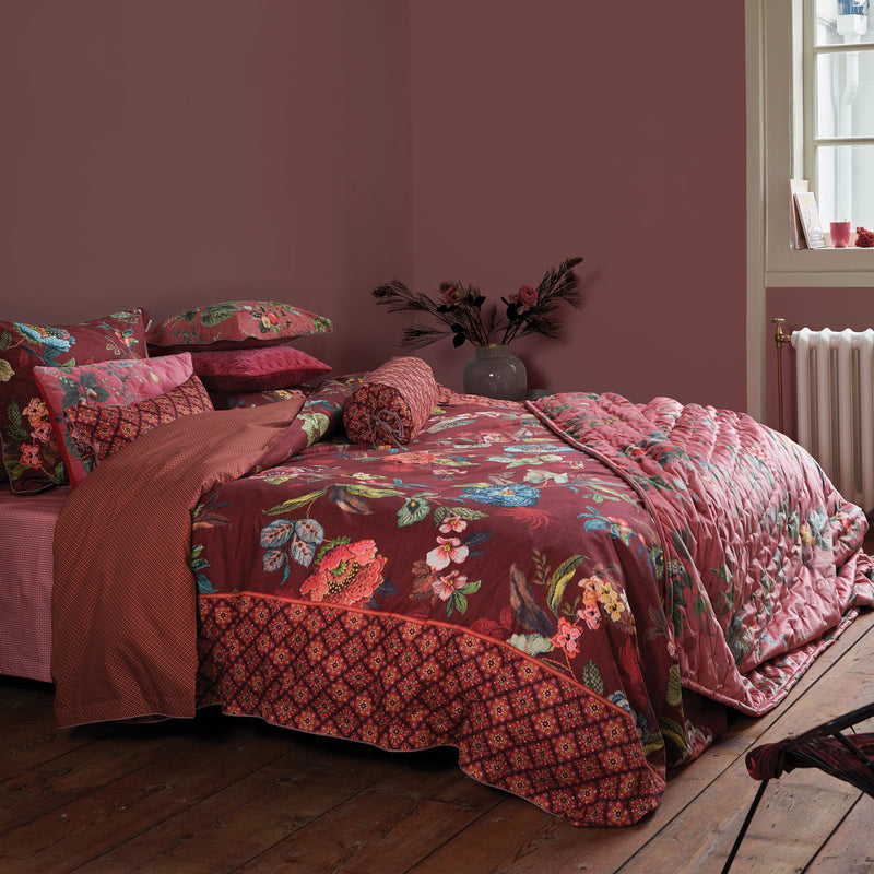 PIP Studio Poppy Stitch Red Cotton Quilt Cover Set King