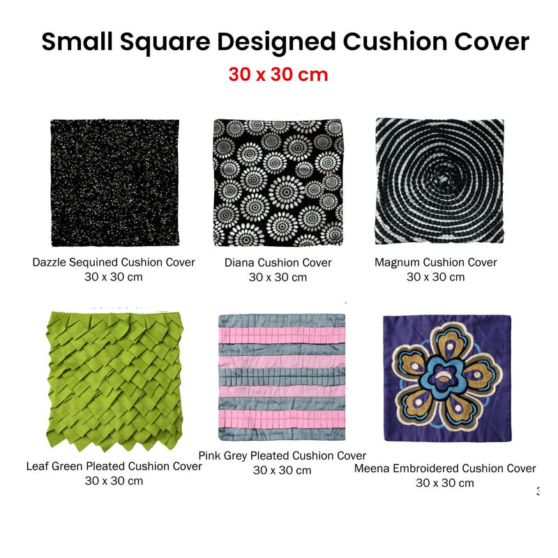 Small Designed Square Cushion Cover 30 x 30 cm Diana