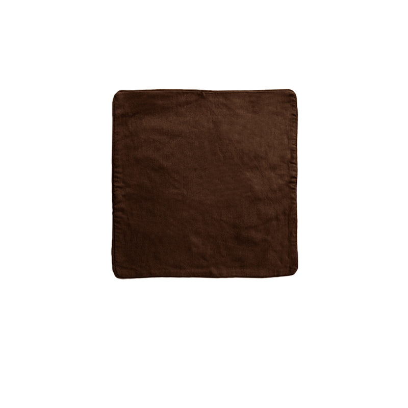 Lollipop Cotton Piped Square Cushion Cover 40 x 40 cm Chocolate