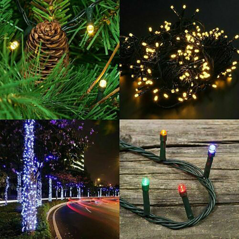 Solar Fairy String Led Lights 12M-32M Outdoor Garden Christmas Party Decor(12M100Led)