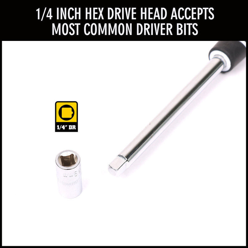 3-Way 1/4" Drive T-Handle Wrench Mini Steel Hammer Extension Shank Anti-slip New