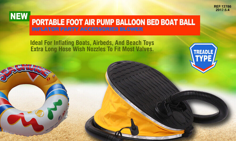 Portable Foot Air Pump Balloon Bed Boat Ball Inflator Party Accessories Blower