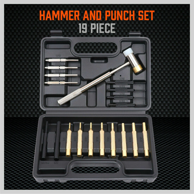 19Pc Hammer & Punch Set Brass / Roll Pin Punch Gun Builder Gunsmith Maintenance