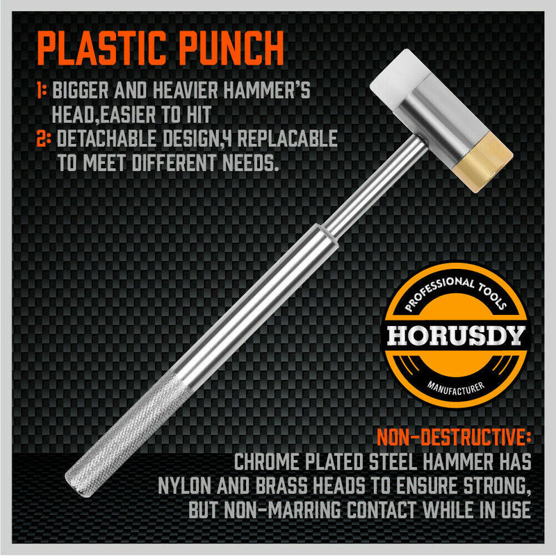 19Pc Hammer & Punch Set Brass / Roll Pin Punch Gun Builder Gunsmith Maintenance