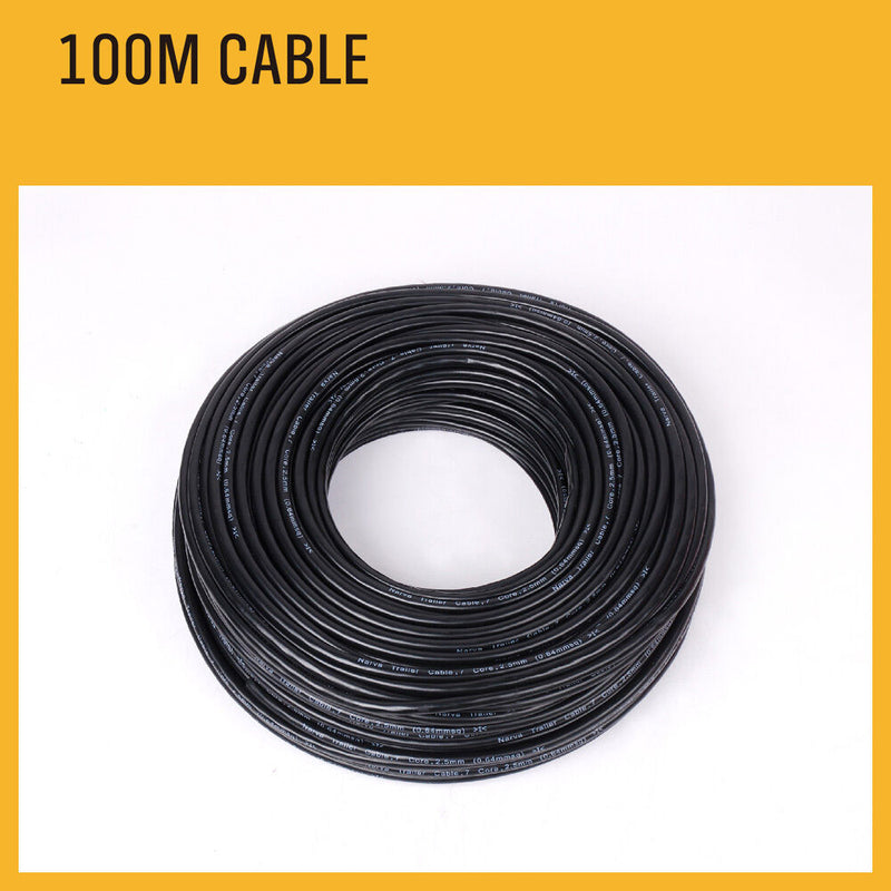 100M 7 Core Wire Cable Trailer Cable Automotive Boat Caravan Truck Coil V90 PVC