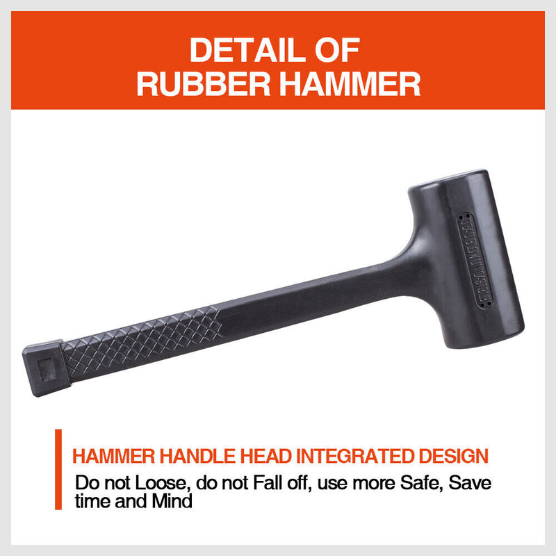 2LB Dead Blow Rubber Mallet Hammer Non Slip Soft Face Auto Car Repair NEW