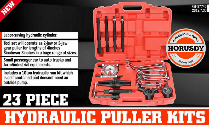 10TON Hydraulic Gear Puller Kit Bearing Jaw Separator Remove Set Multi Function