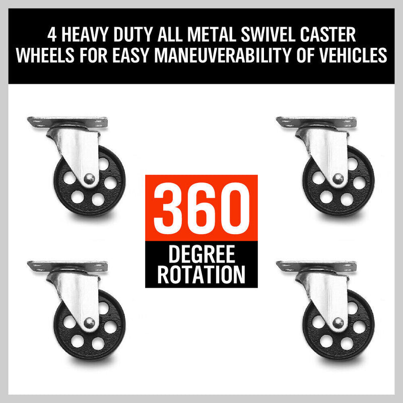 4 x Heavy Duty Wheel Dolly 450 kg 1000 lb Car Vehicle Positioning Jack Platform