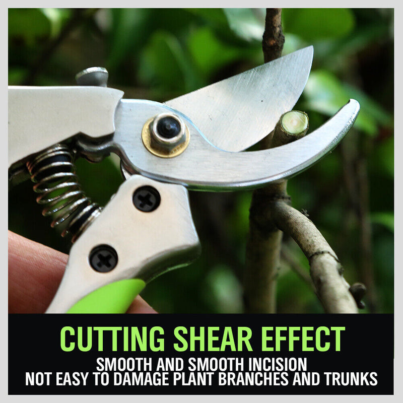 Bypass Pruning Shears Cutter Home Gardening Plant Scissor Branch Tool With Lock