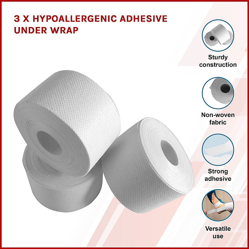 3 x Hypoallergenic Adhesive Under Wrap