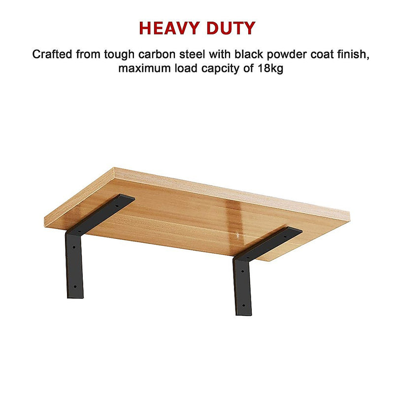 Heavy Duty Shelf Bracket, 15cm x 25cm 4-Pack