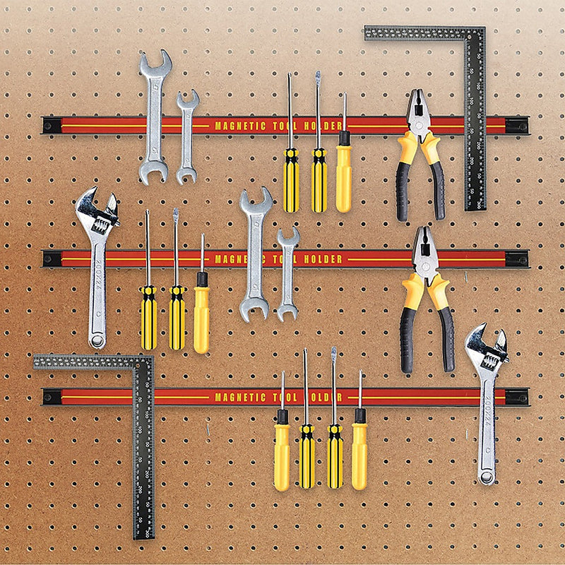 3 x 61cm Magnetic Wall Mounted Tool Holder Storage Organiser Garage Workshop