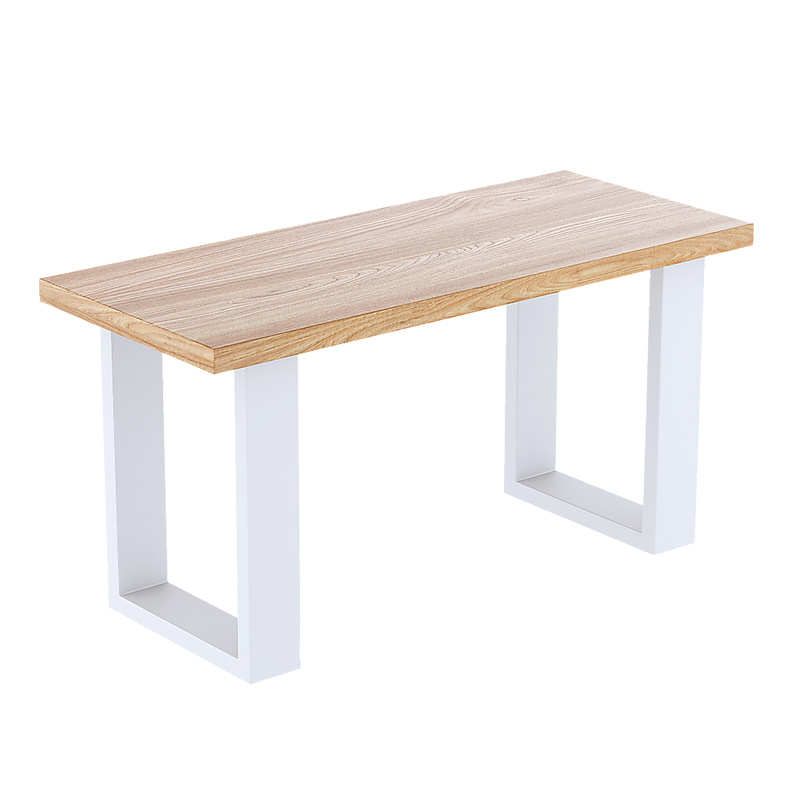 Trapezoid-Shaped Table Bench Desk Legs Retro Industrial Design Fully Welded - White