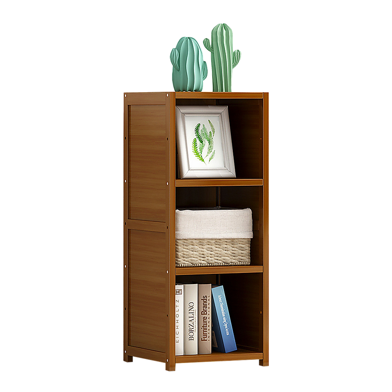 Bamboo Adjustable Shelf Bookcase Display Storage Rack Stand Livingroom Bedroom